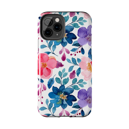 Mystic Bloom – iPhone Case with Elegant Watercolor Floral Design