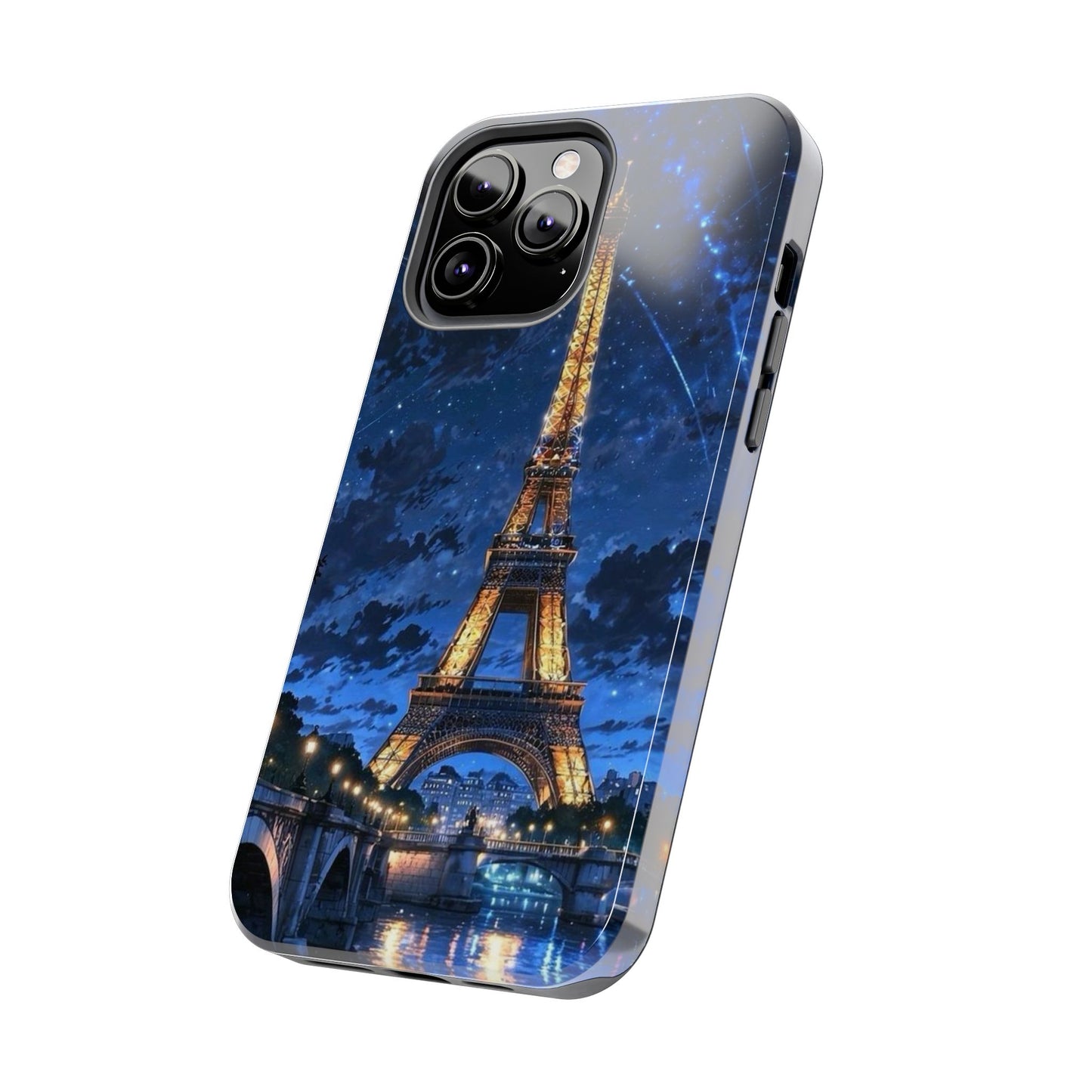 iPhone Case - Eiffel Tower Under Starlit Sky Design