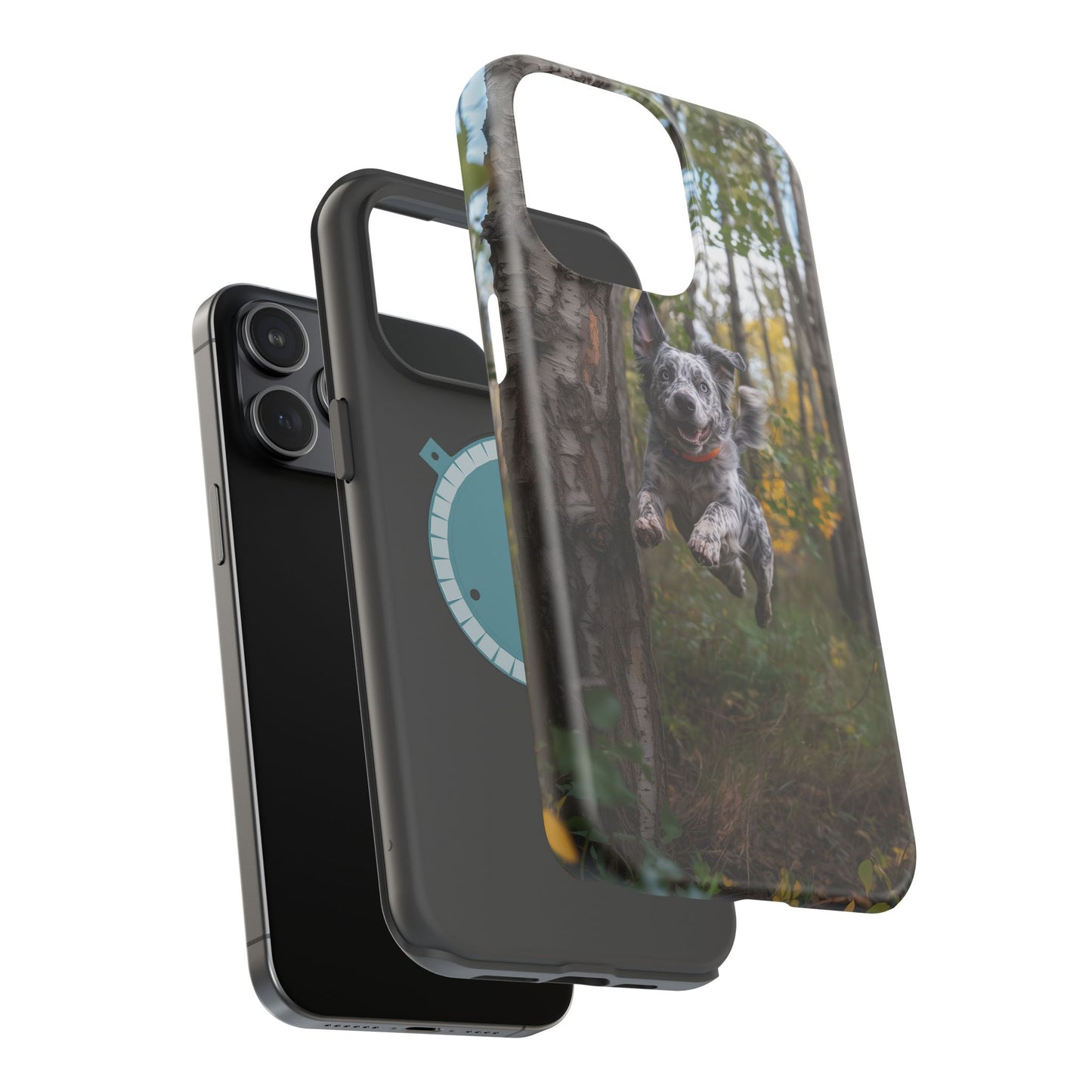 Happy Forest Dog MagSafe iPhone Case – Nature-Inspired Protective Cover