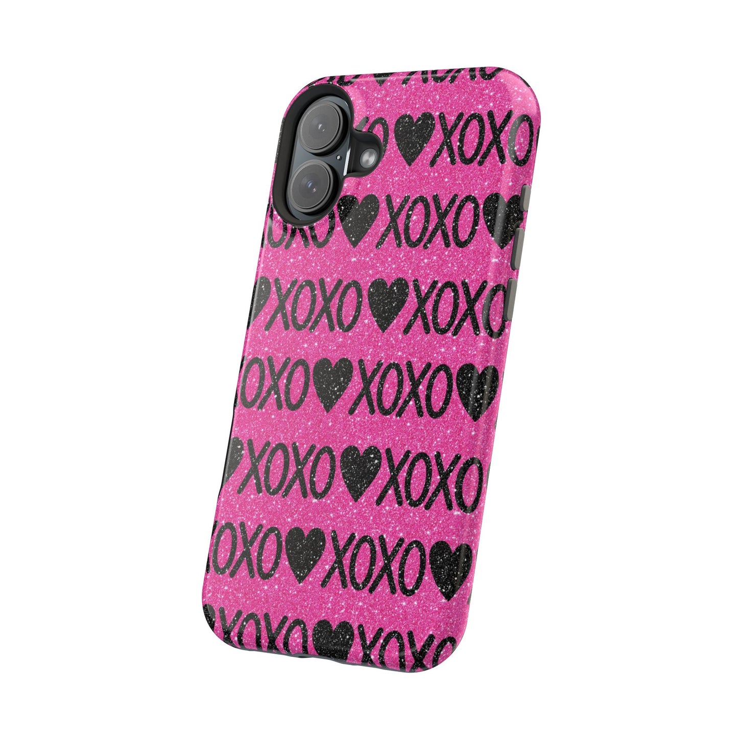 XOXO Glitter Hearts MagSafe Case