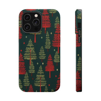 Retro Christmas Trees Pattern -  MagSafe iPhone Series Case