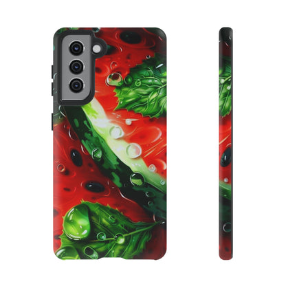 Juicy Watermelon & Mint Samsung Galaxy Case – Tough Dual-Layer, Vibrant Summer Design