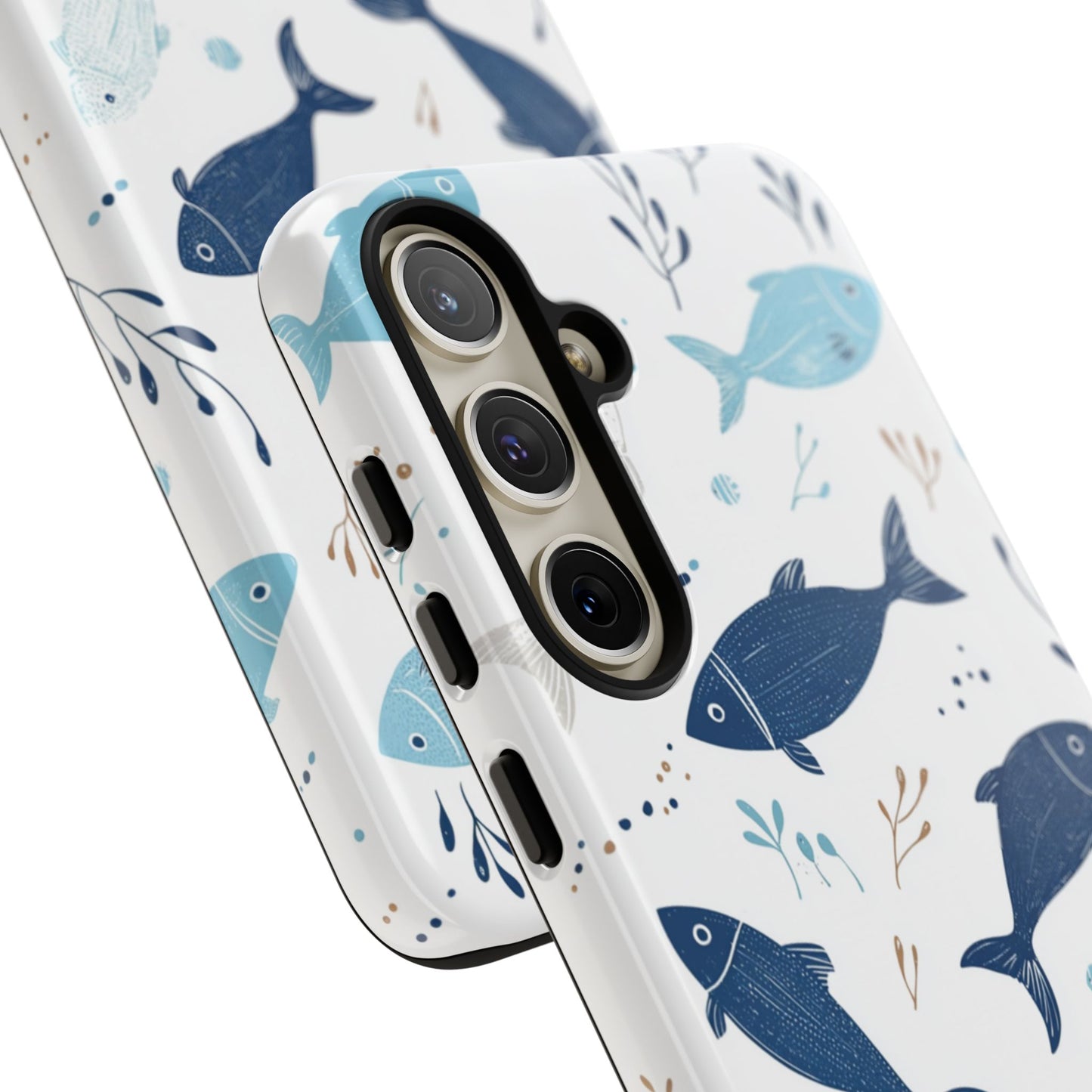 Oceanic Blue Fish Pattern - Samsung Galaxy Series Case