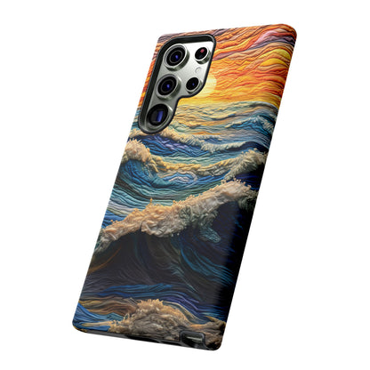 Textured Ocean Sunset Waves – Samsung Galaxy Series Case