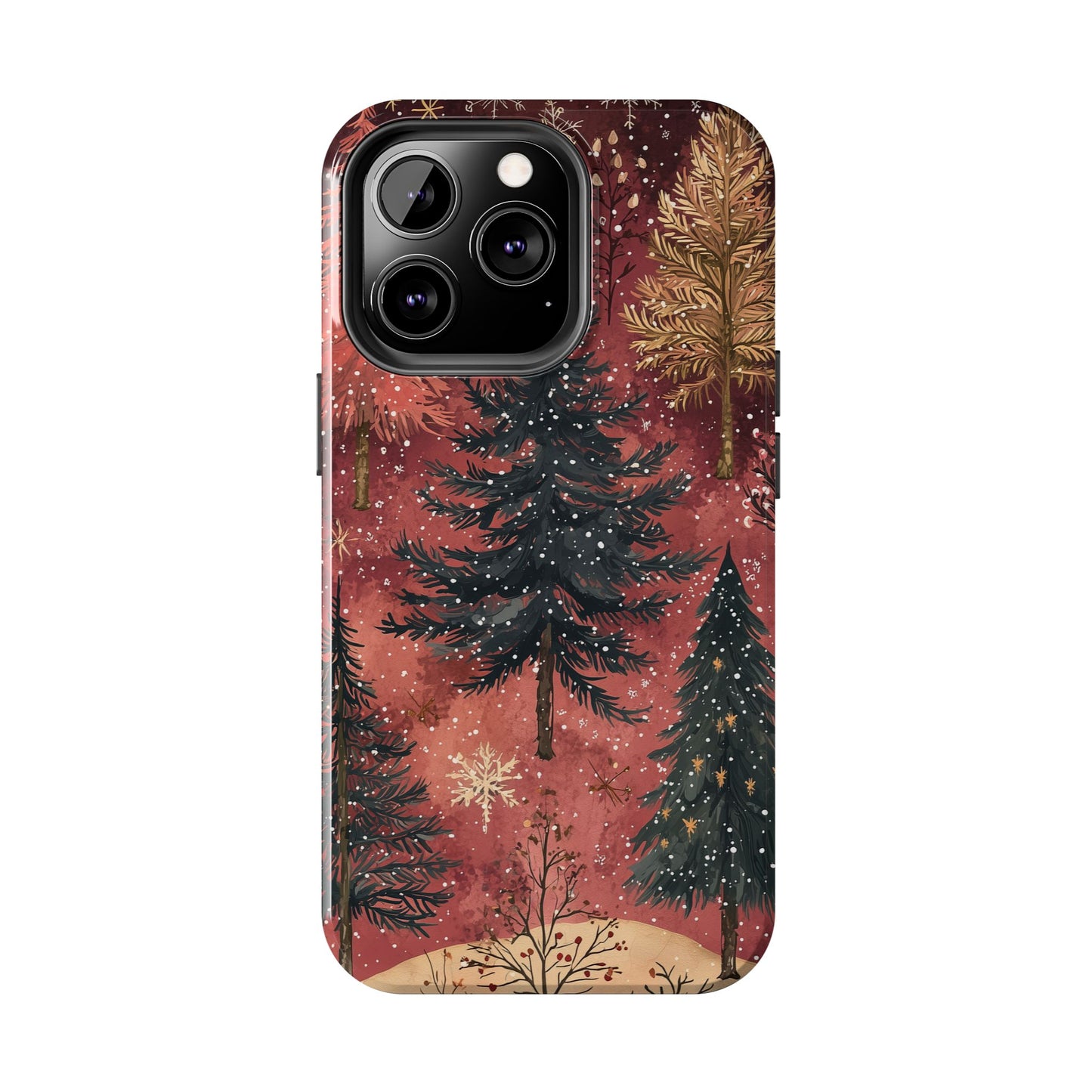 Rustic Red Winter Forest - iPhone Series Case