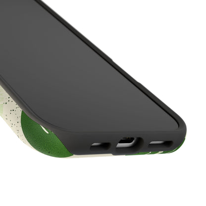 Green Stripes MagSafe iPhone Case – Bold Diagonal Brushstroke Design