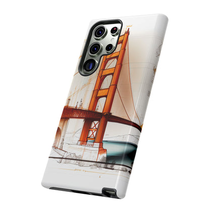 Golden Gate Bridge Samsung Galaxy Case - Architectural Sketch Design