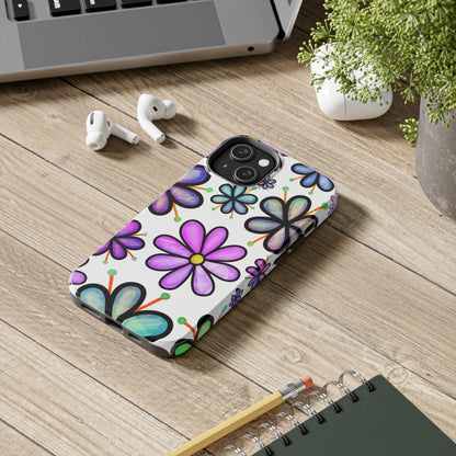 Whimsical Lavender Floral iPhone Case – Ultra-Slim, High-Gloss Finish