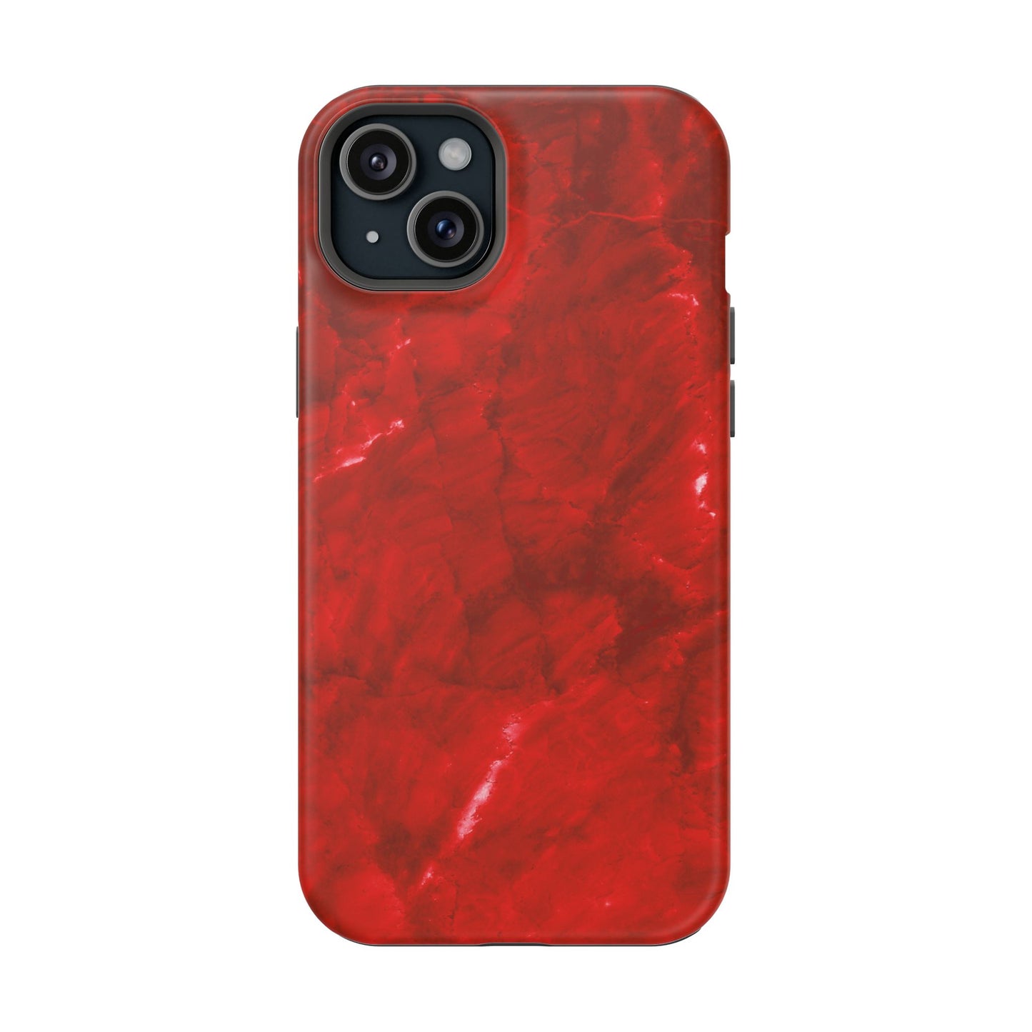 Bold Red Marble MagSafe iPhone Case – Luxe Design Meets Magnetic Precision