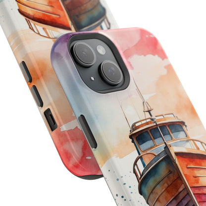 Sunset Sail Watercolor Boat –  MagSafe iPhone Series Case