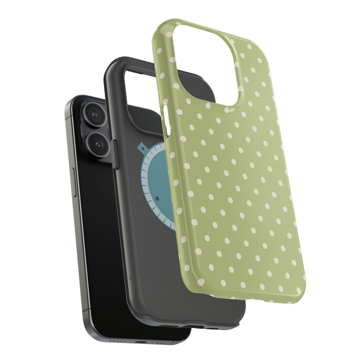 Sage Green Polka Dots – MagSafe iPhone Case