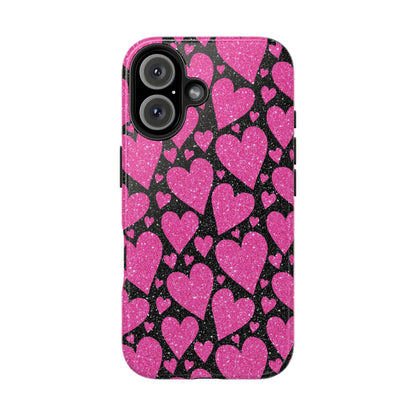 Glitter Hearts iPhone Case