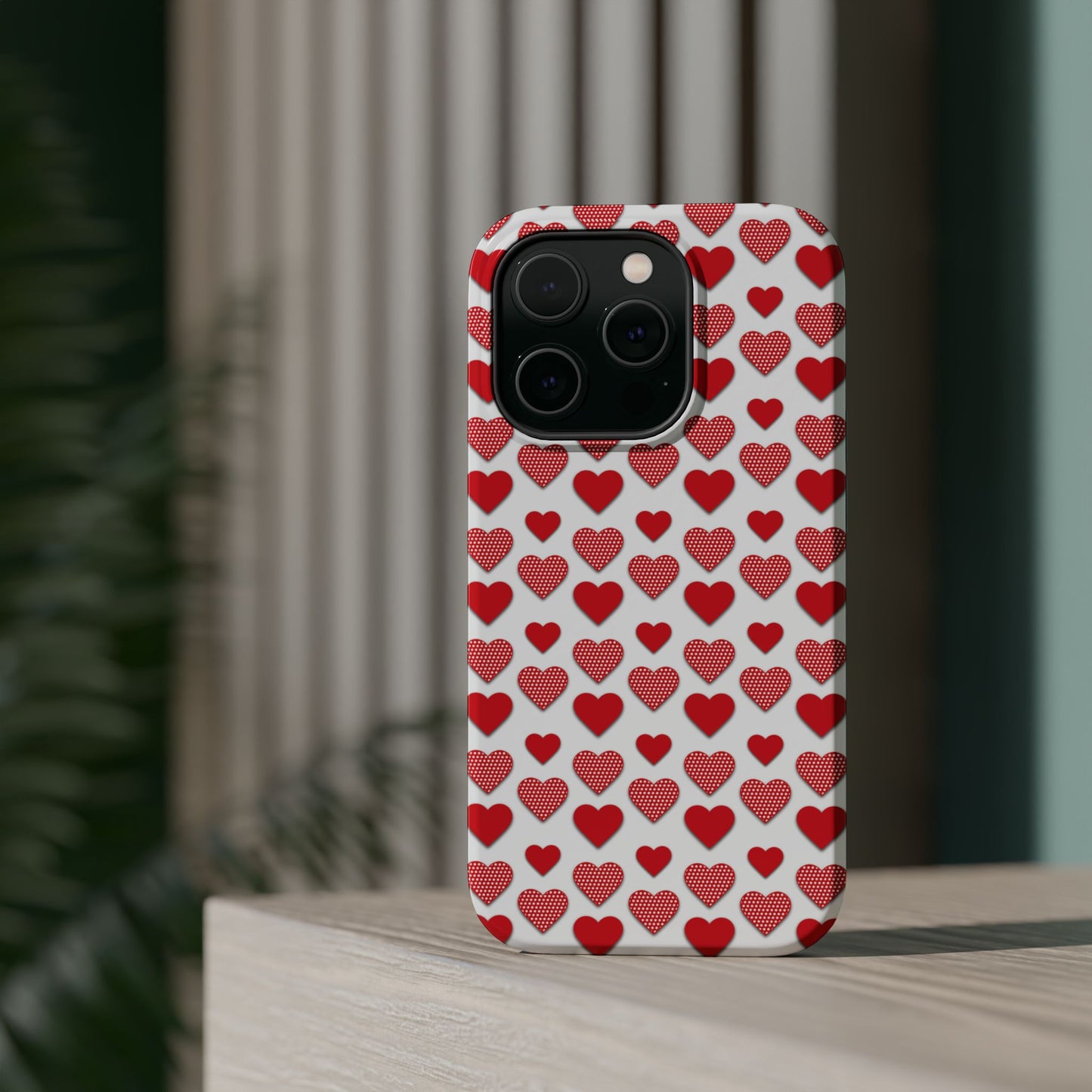 Red & Polka Dot Hearts MagSafe Case