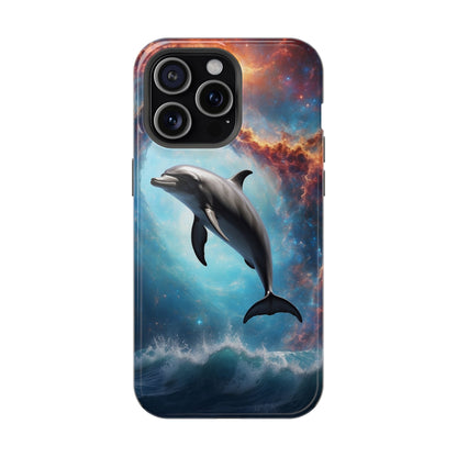 Cosmic Dolphin Space Vibes - MagSafe-Compatible Case