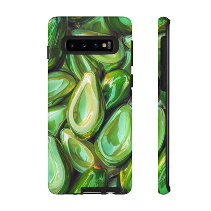 Glossy Avocado Samsung Galaxy  Case – Sleek Green 3D Fruit Design, Durable and Stylish