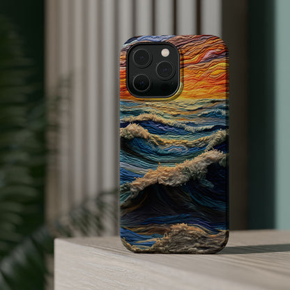 Ocean Sunset Tapestry Waves – MagSafe iPhone Series Case