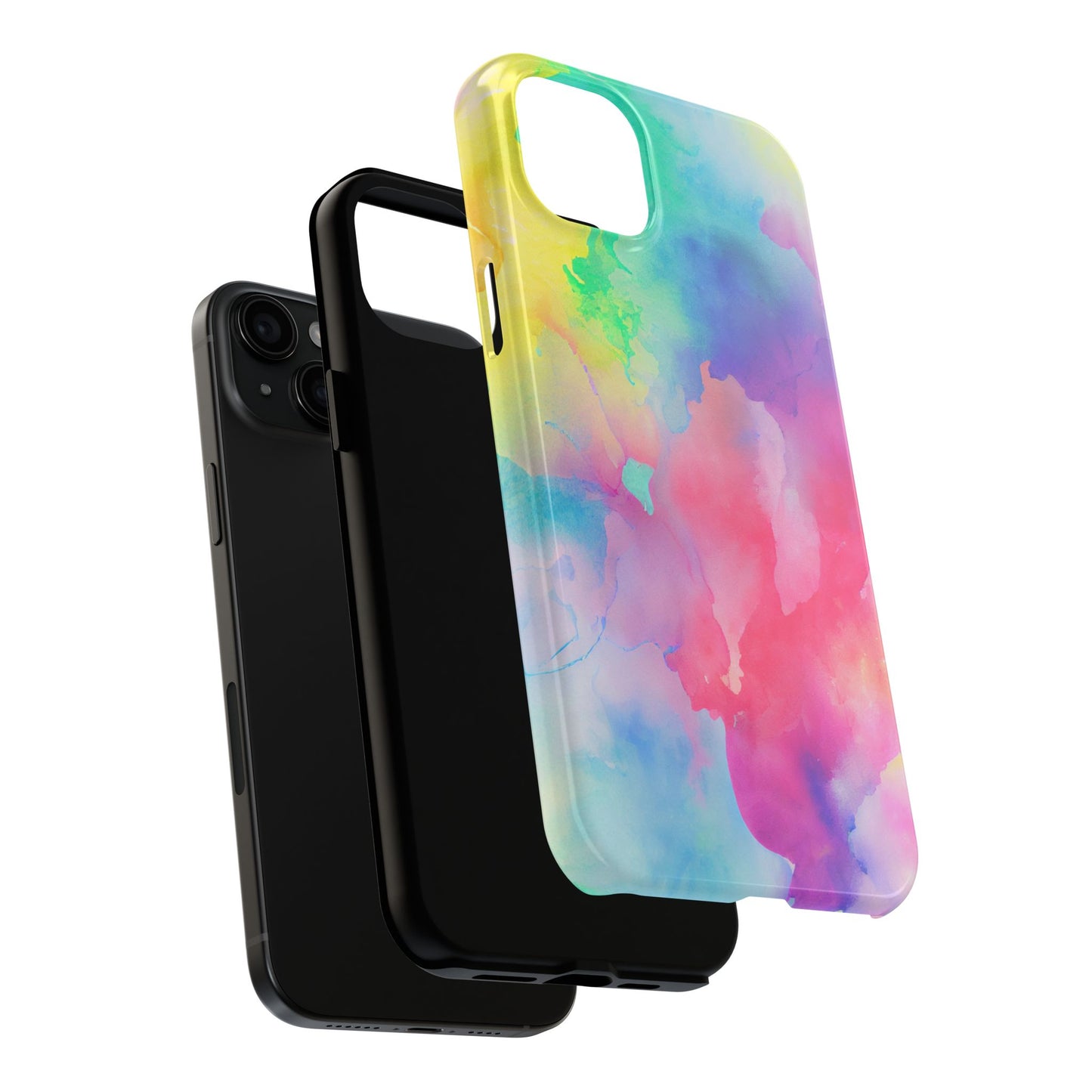 Pastel Watercolor Dream iPhone Case – Slim Profile, Glossy Finish