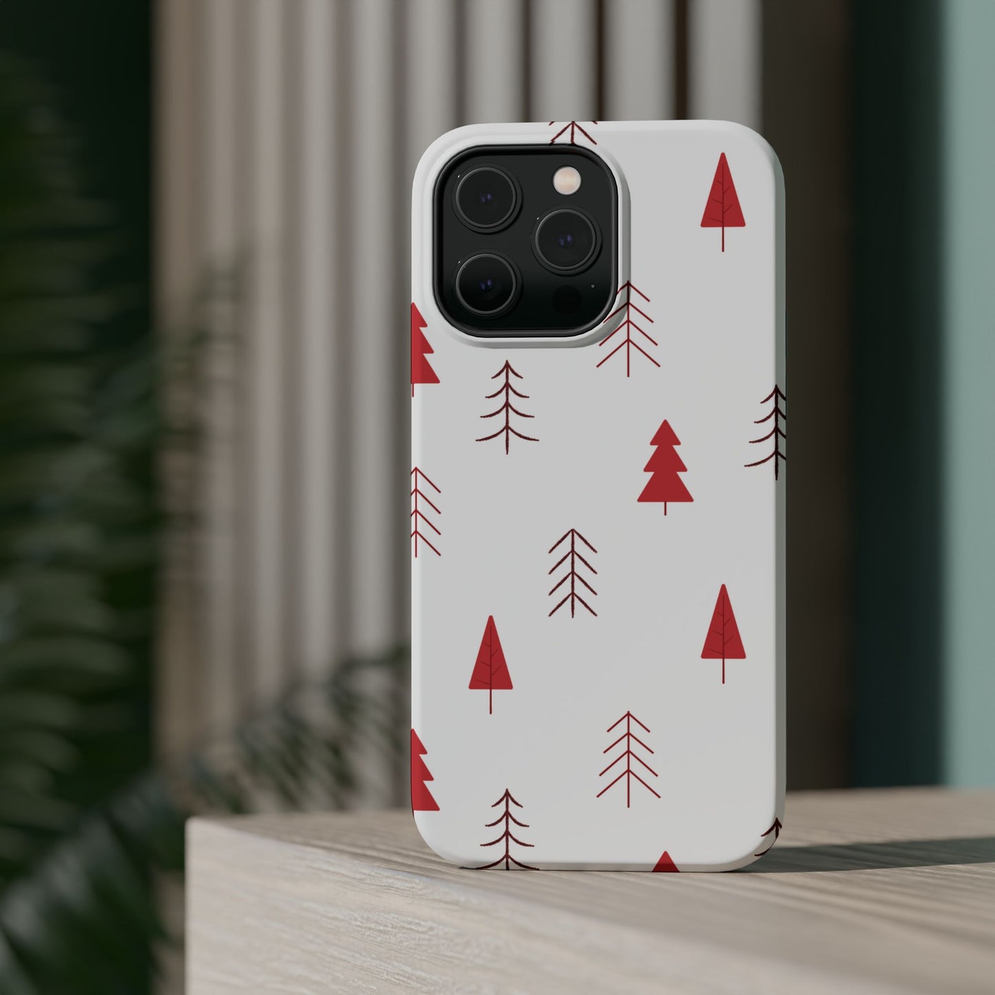 Scandi Red Pine Trees - MagSafe iPhone Series Case