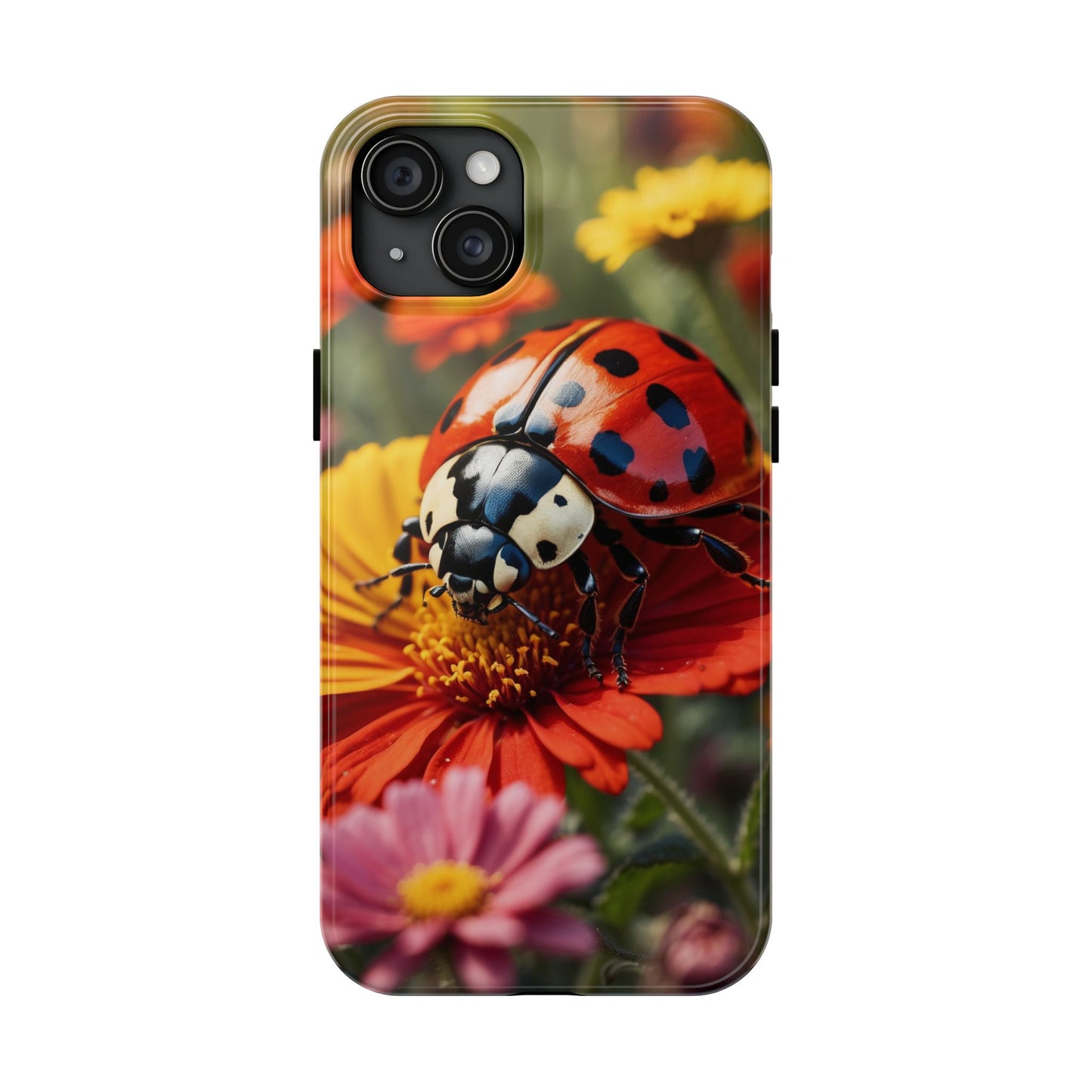 Ladybug on Orange Daisy - iPhone Series Case