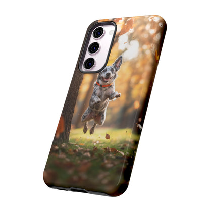 Energetic Blue Heeler Forest Pup Samsung Galaxy Case – Durable Outdoor-Inspired Design