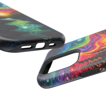 Celestial Nightscape MagSafe iPhone Case – Vibrant River and Starry Sky Design