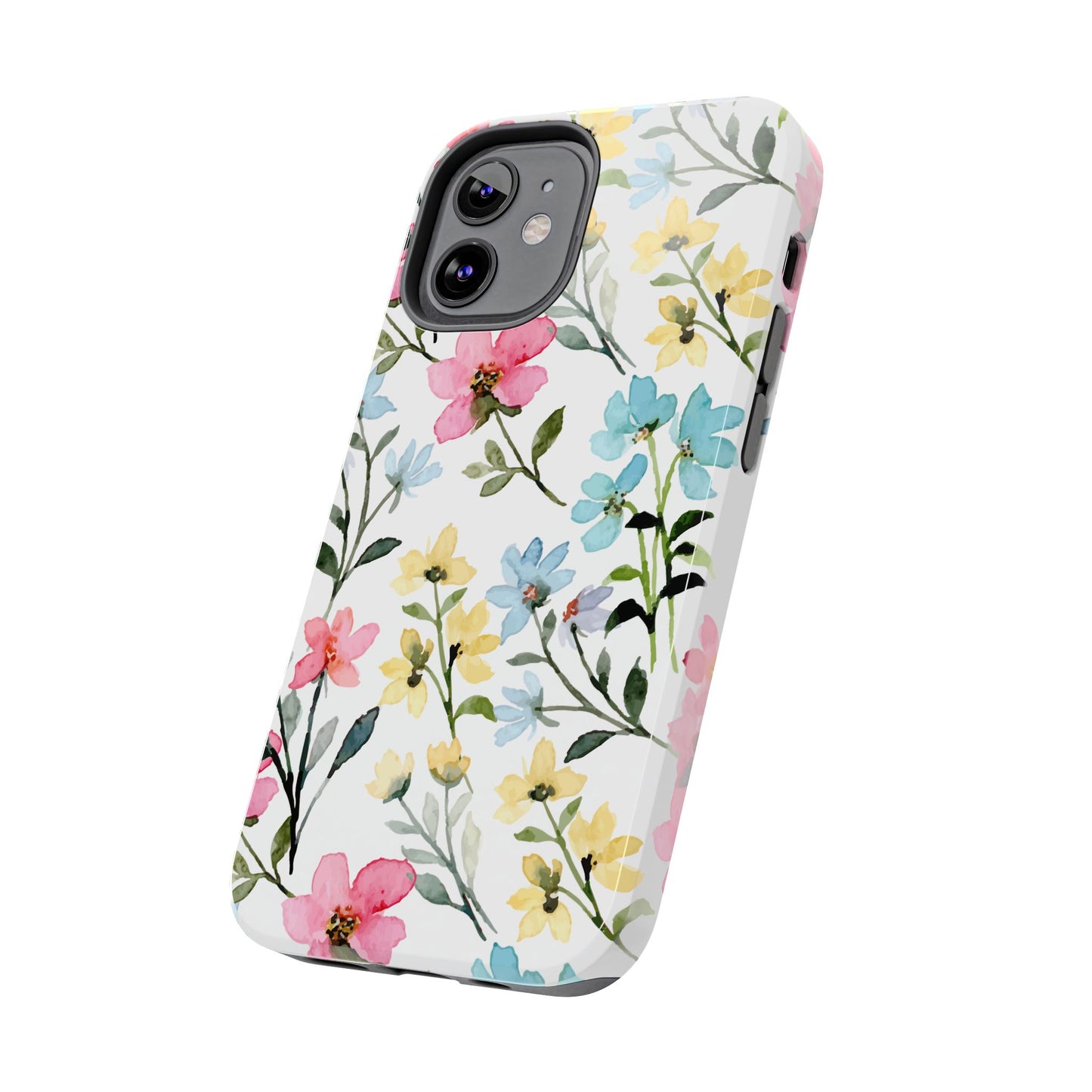 Watercolor Floral Bliss – iPhone Series Case with Pastel Flower Design