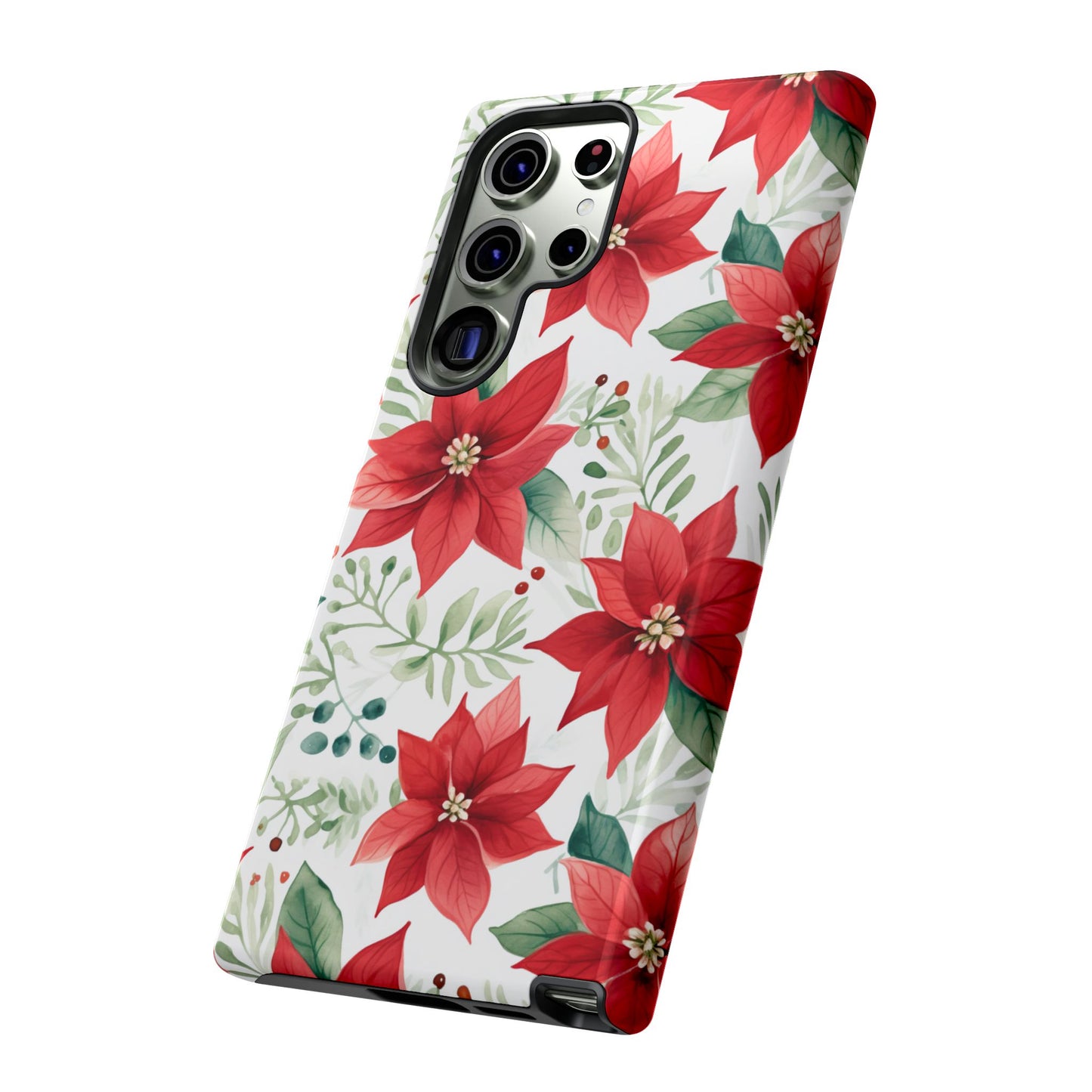 Festive Poinsettia Holiday Pattern – Samsung Galaxy Series Case