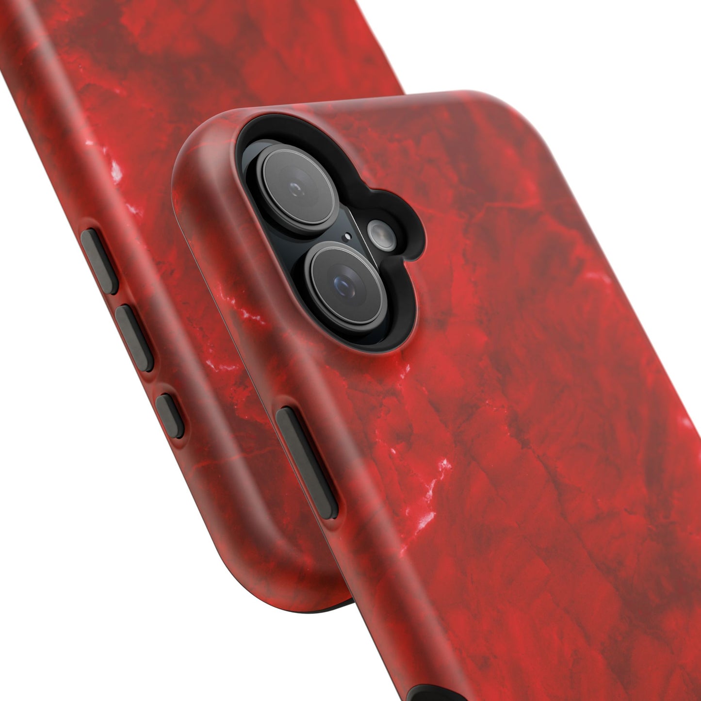 Bold Red Marble MagSafe iPhone Case – Luxe Design Meets Magnetic Precision