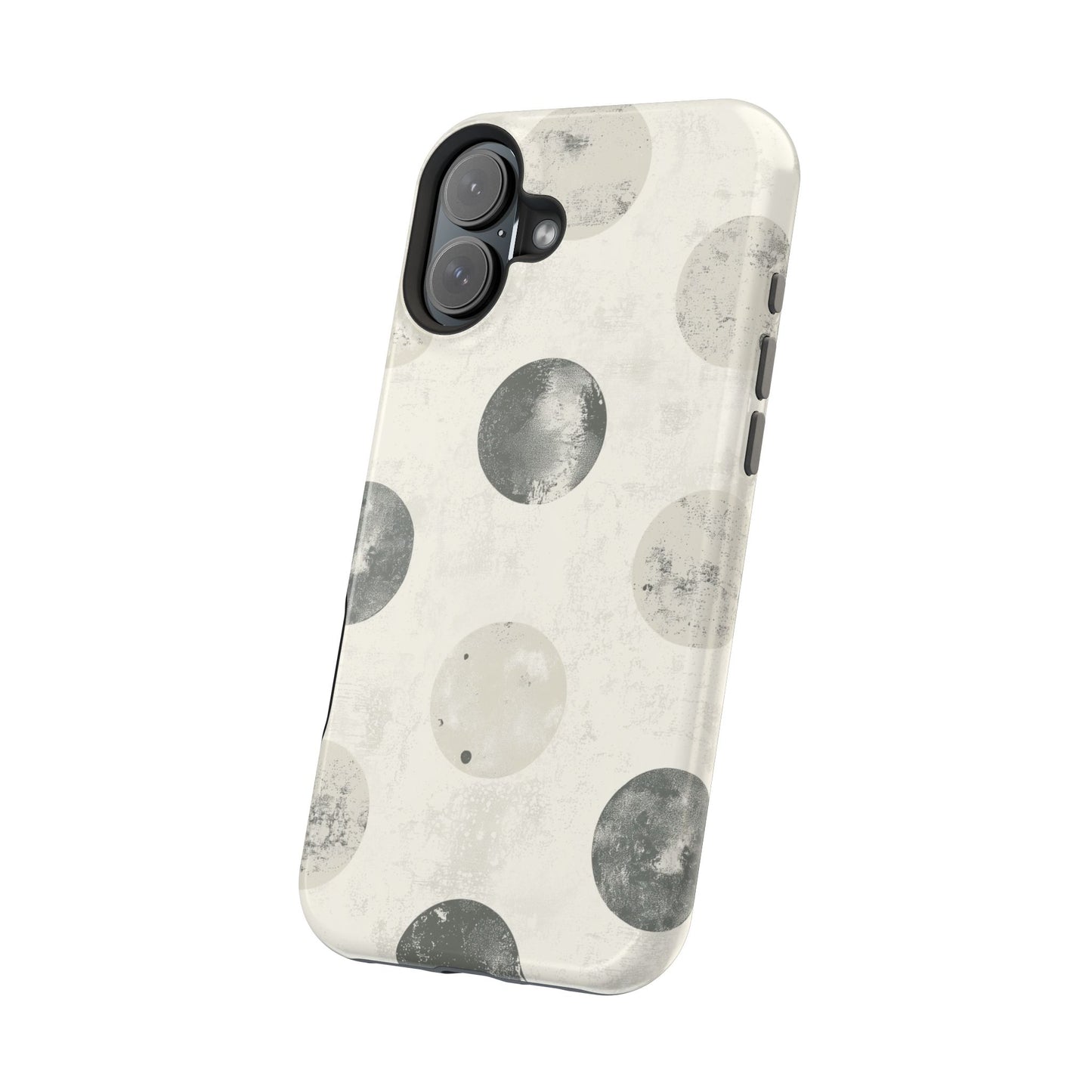 Vintage Polka Dot MagSafe iPhone Case - Neutral Retro Protective Cover