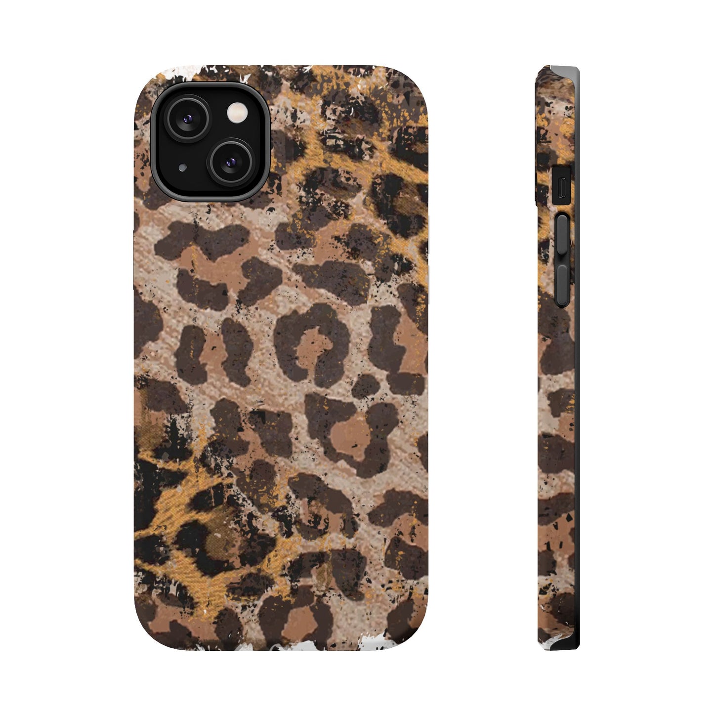 Vintage Distressed Leopard Print - MagSafe iPhone Series Case