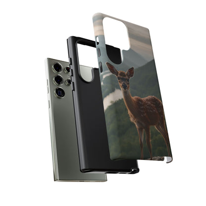 Majestic Fawn Overlooking Mountain Vista Samsung Galaxy Case