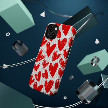 MagSafe Case: Whimsical Heart Doodle