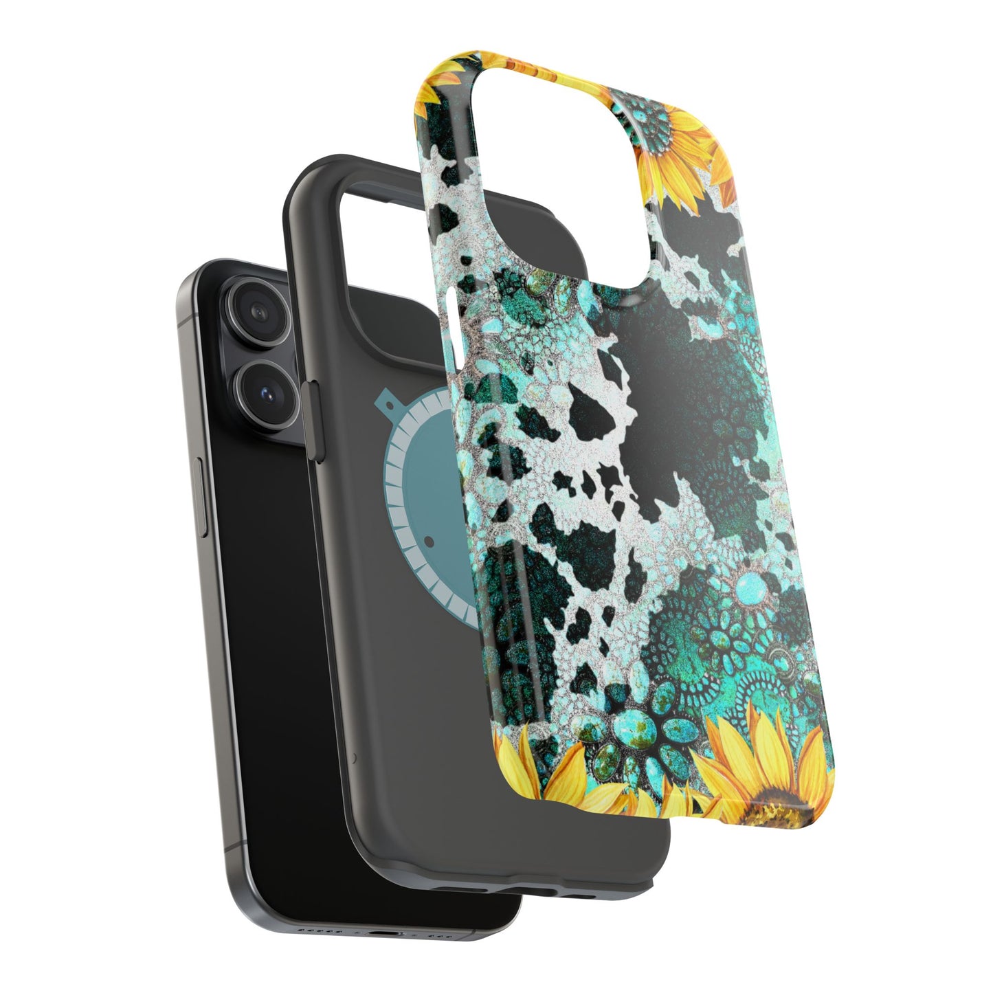 Boho Turquoise Sunflower Lace - MagSafe iPhone Series Case