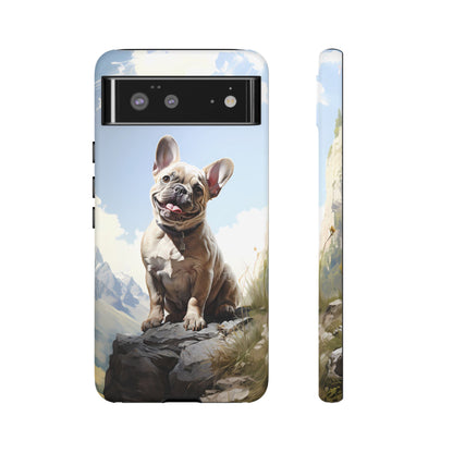 Frenchie iPhone Samsung Galaxy Phone Case! French Bull Dog Standing Proudly. Extremely Tough & Durable With Dual Layer Protection.