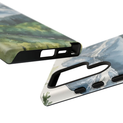 Watercolor Alpine Mountainscape - Samsung Galaxy Case