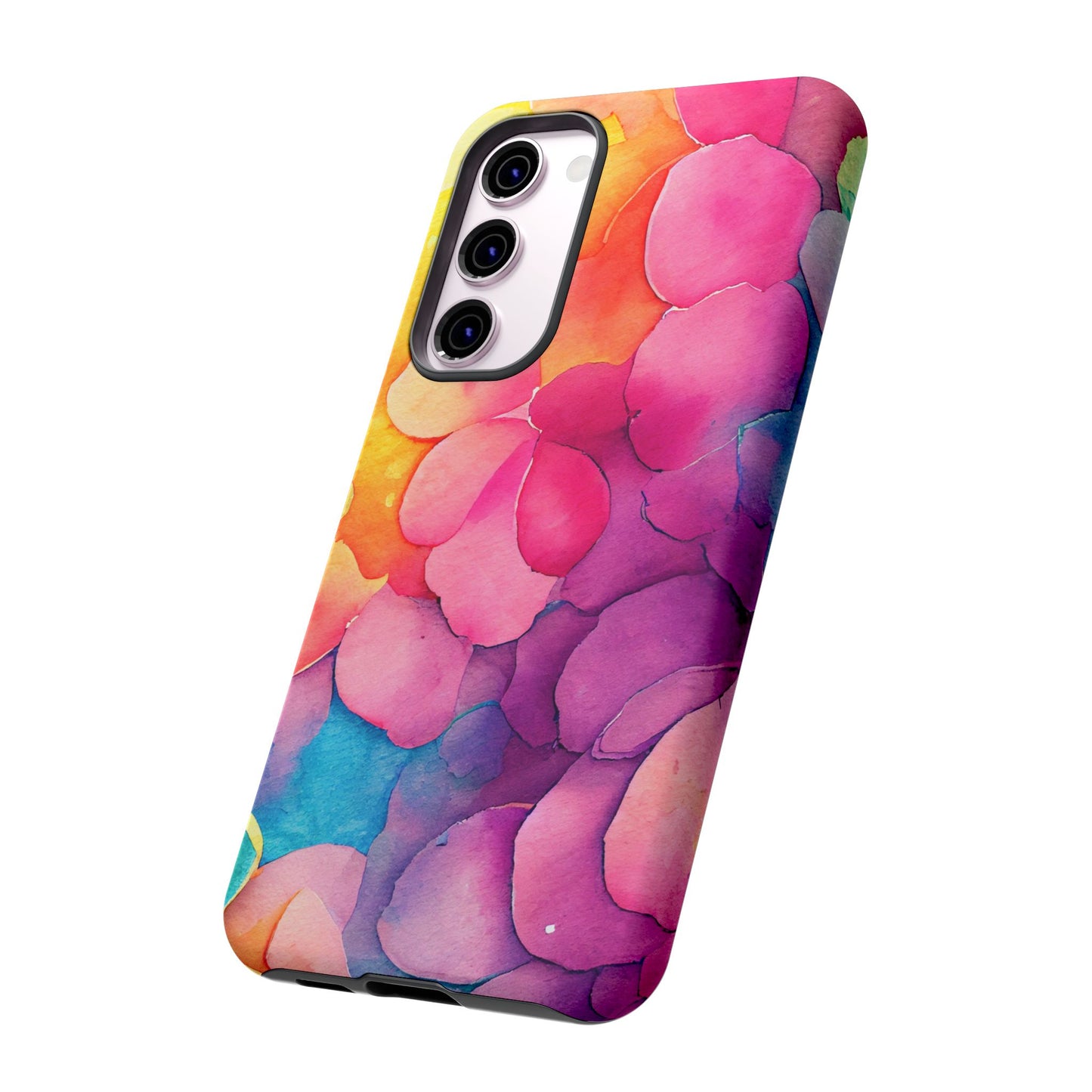 Sunset Petals Watercolor Samsung Galaxy Case – Slim Design, Glossy Finish