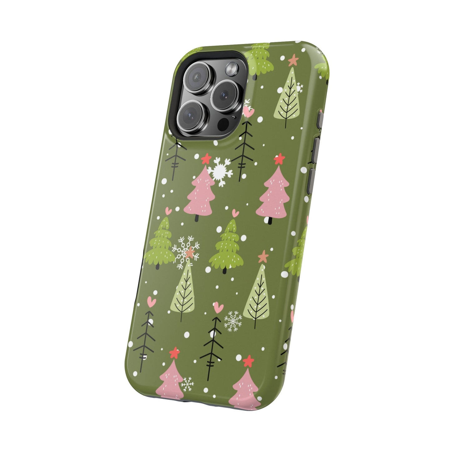 Whimsical Christmas Tree Pattern – MagSafe Phone Series Case