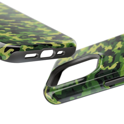 Green Woodland Camouflage – MagSafe iPhone Case, Slim and Shockproof