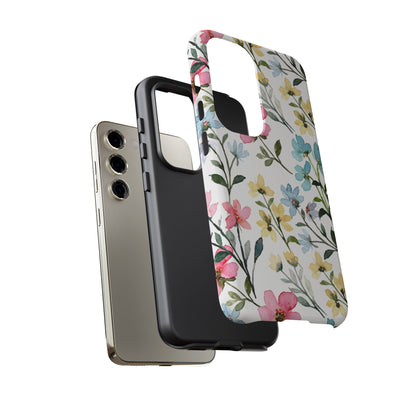 Watercolor Floral Bliss – Samsung Galaxy Case with Pastel Flower Design