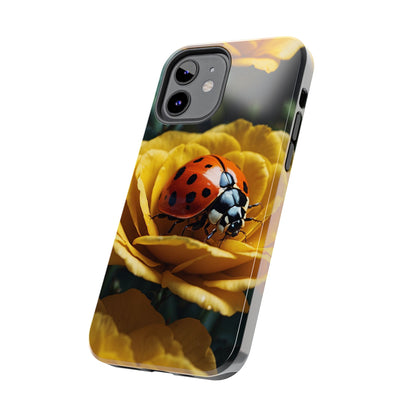 iPhone Case: Ladybug on Yellow Petals