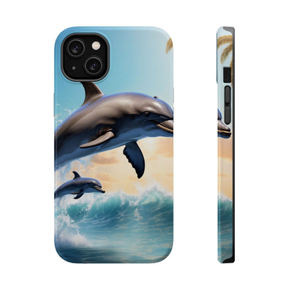 Dolphin Galaxy Splash - MagSafe-Compatible Case