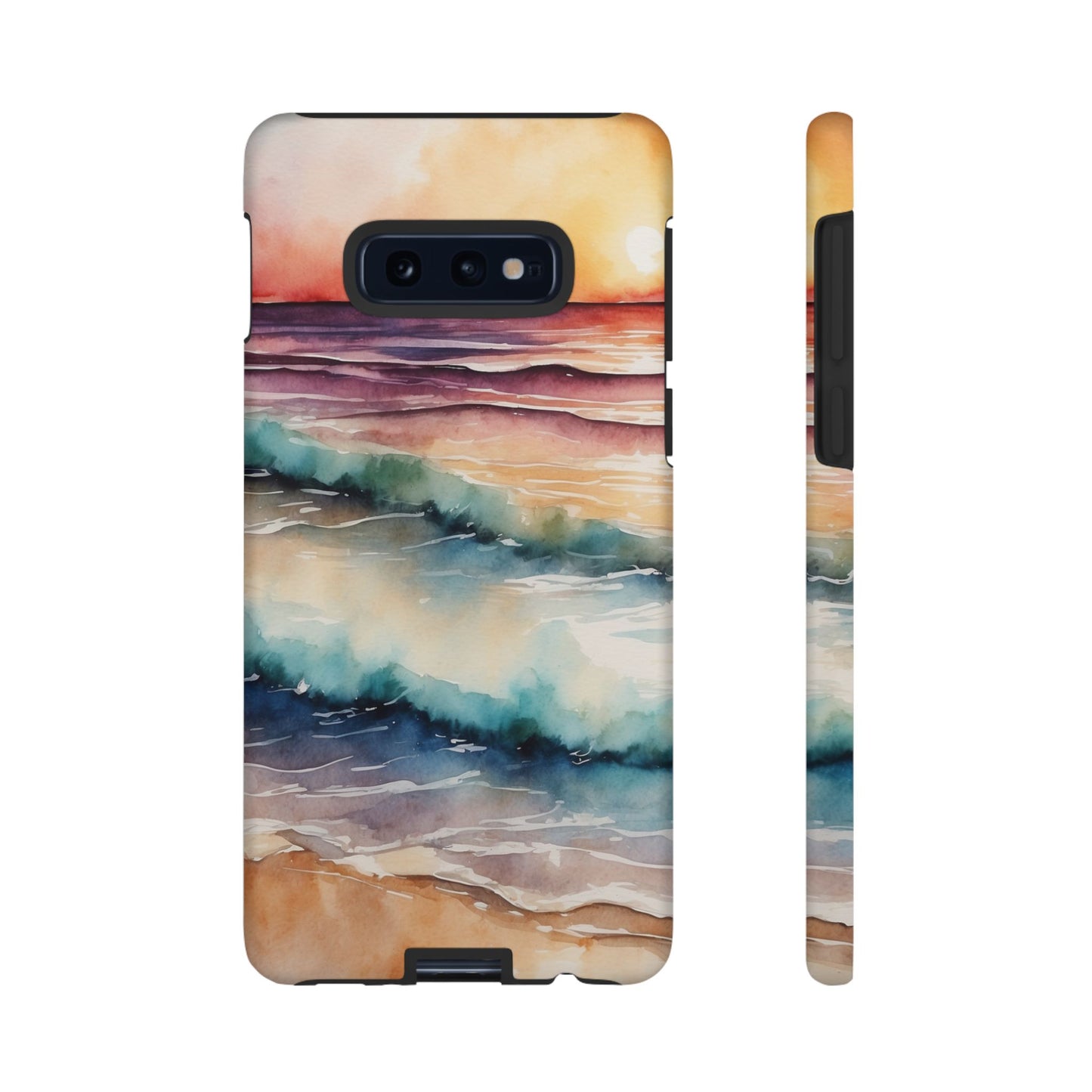 Sunset Waves Samsung Galaxy Case – Vibrant Watercolor Design