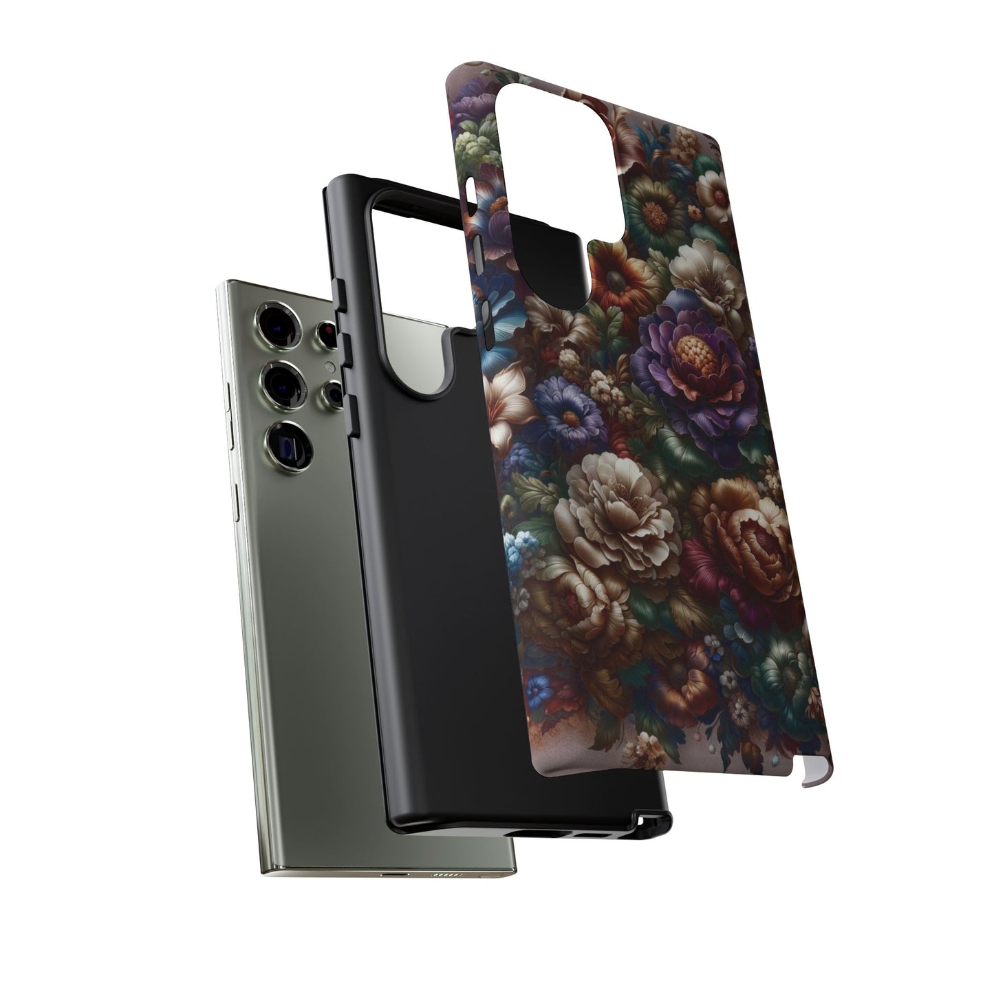 Floral Elegance For Samsung - Protective Dual-Layer Design with Vibrant Full-Wrap Print