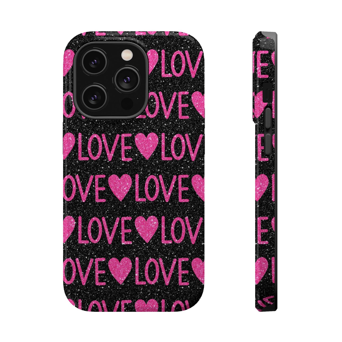 Pink Glitter Love MagSafe Case