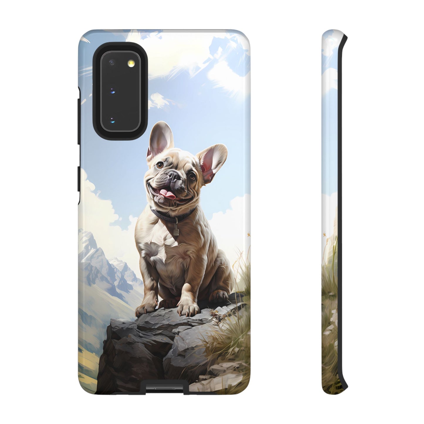 Frenchie iPhone Samsung Galaxy Phone Case! French Bull Dog Standing Proudly. Extremely Tough & Durable With Dual Layer Protection.