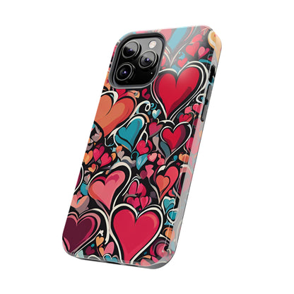 Vibrant Multicolor Heart Art – iPhone Case