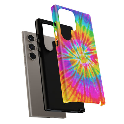 Vibrant Rainbow Spiral Tie-Dye Samsung Galaxy Case – Bold & Retro Style