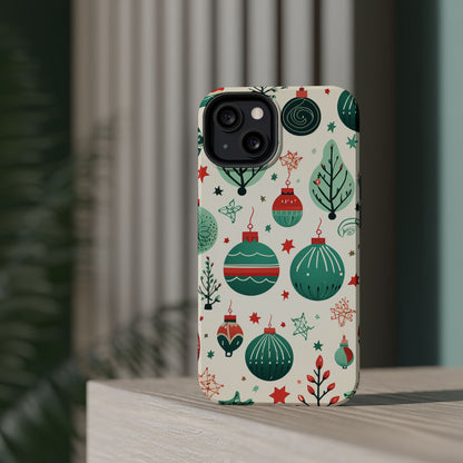 Vintage Christmas Ornaments Pattern – MagSafe iPhone Series Case