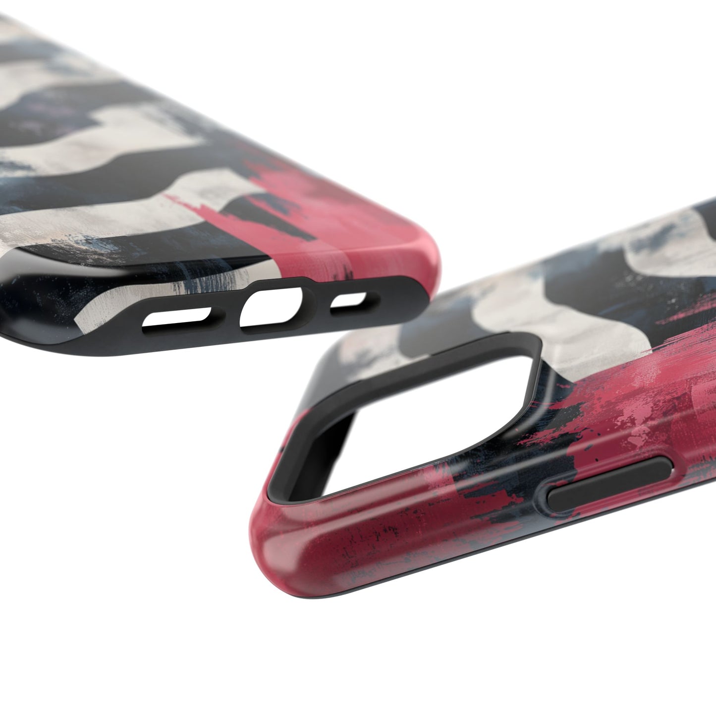 MagSafe iPhone Case: Blood Zebra – Bold Red & Black Pattern