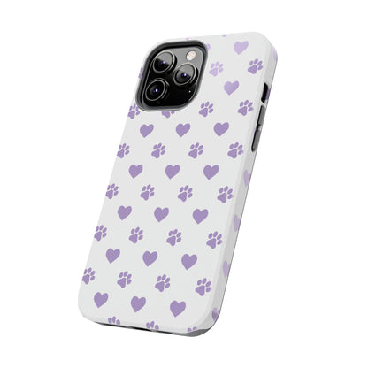 Paw Prints & Hearts – Cute and Durable iPhone Case for Animal Lovers